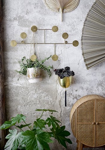 BLOOMINGVILLE Jaime Vggdekoration, Svart, Bambu, L145xH72 cm