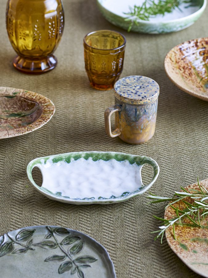 CREATIVE COLLECTION Prim serveringsfat, grnn, steinty