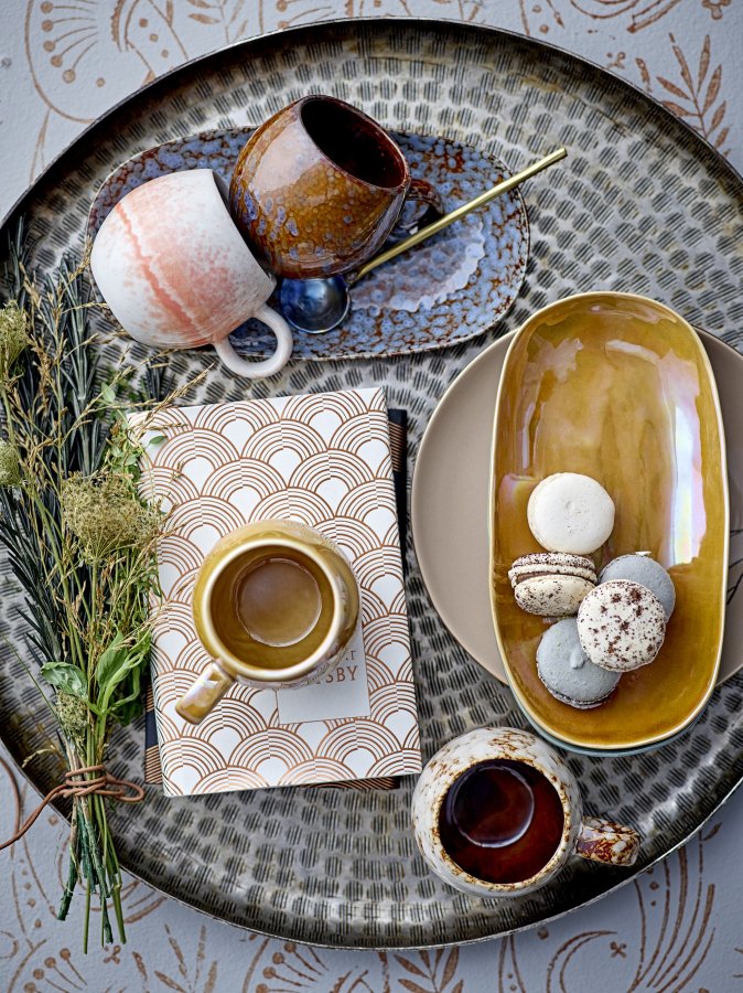 BLOOMINGVILLE Paula Tasse, Blau, Steinzeug, D9xH8 cm