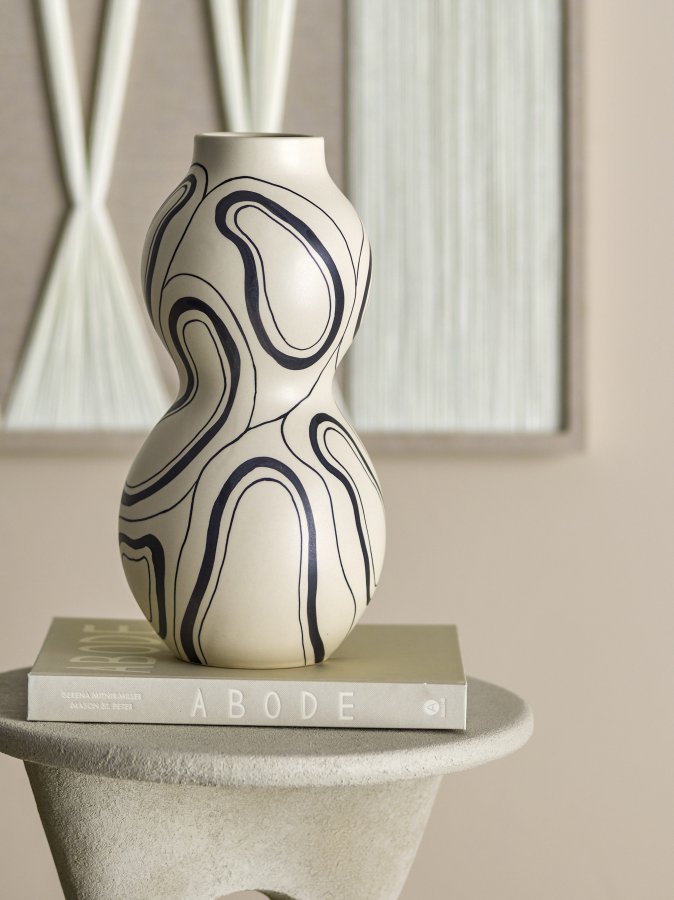 BLOOMINGVILLE Nicola vase - svart steinty
