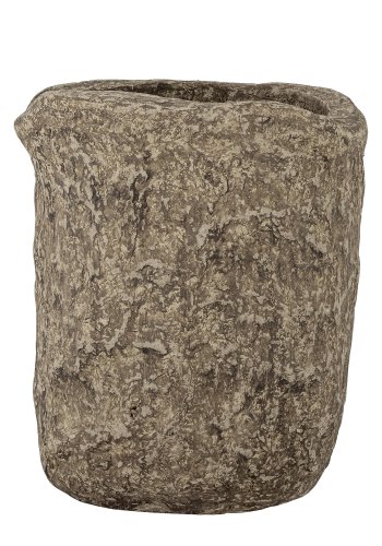 BLOOMINGVILLE Janay dekorativ vase, rektangulr - brun pappmache (H:52)