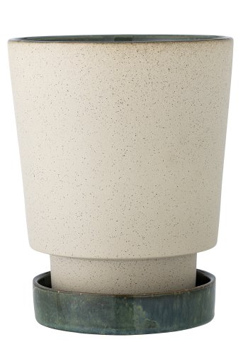 BLOOMINGVILLE Idril blomsterpotte m. tallerken - naturlig steinty