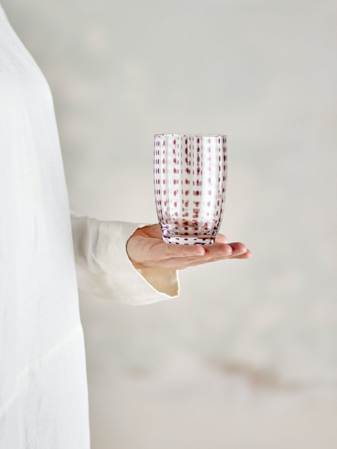 BLOOMINGVILLE Brinley Trinkglas, Braun, Glas (D7,5xH11 cm, 4er Set)