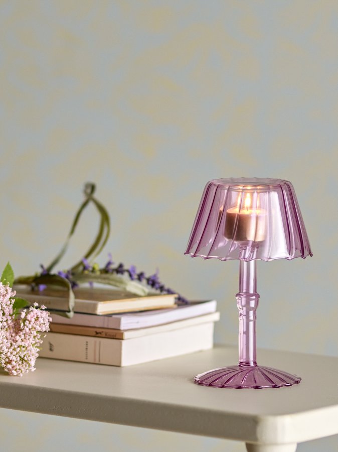 BLOOMINGVILLE Cisco telysholder, rosa, glass