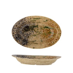 CREATIVE COLLECTION Larken serveringsfad - sort stentj (26x17)