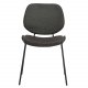 DAN-FORM Yeet Esszimmerstuhl - schwarzer Stoff und schwarzer Stahl