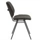 DAN-FORM Yeet Esszimmerstuhl - schwarzer Stoff und schwarzer Stahl