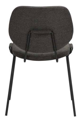 DAN-FORM Yeet Esszimmerstuhl - schwarzer Stoff und schwarzer Stahl