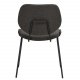 DAN-FORM Yeet Esszimmerstuhl - schwarzer Stoff und schwarzer Stahl