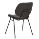 DAN-FORM Yeet Esszimmerstuhl - schwarzer Stoff und schwarzer Stahl