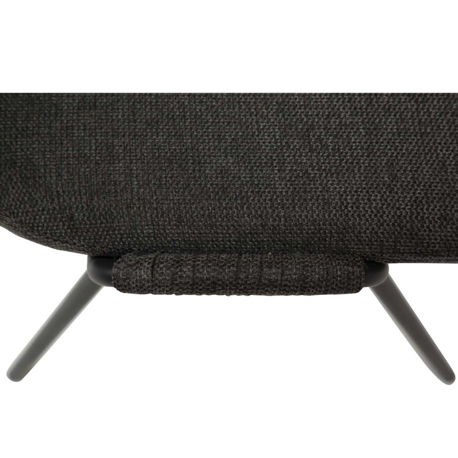 DAN-FORM Yeet Esszimmerstuhl - schwarzer Stoff und schwarzer Stahl