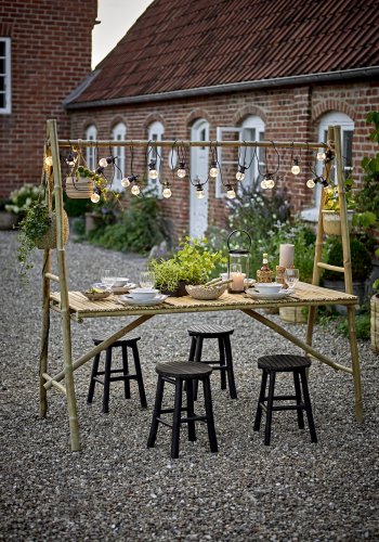 BLOOMINGVILLE Malo havebord, m. stativ, rektangulr - natur bambus (178x75)