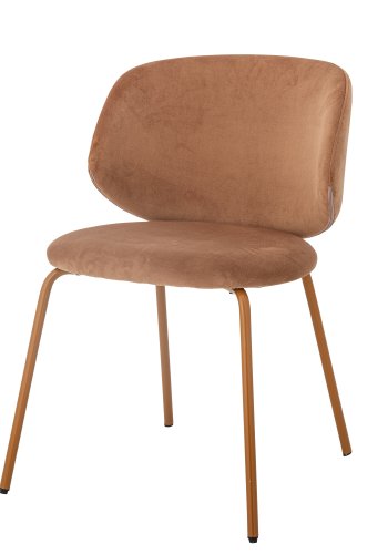 BLOOMINGVILLE Ponte spisestuestol - oransje resirkulert polyester og oransje metall