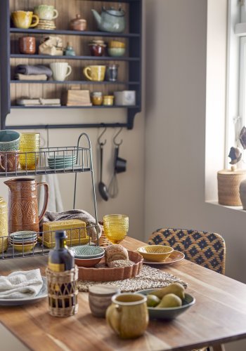 BLOOMINGVILLE Rani mugg, gr�n, stengods, set om 4, D10,5xH7,5 cm