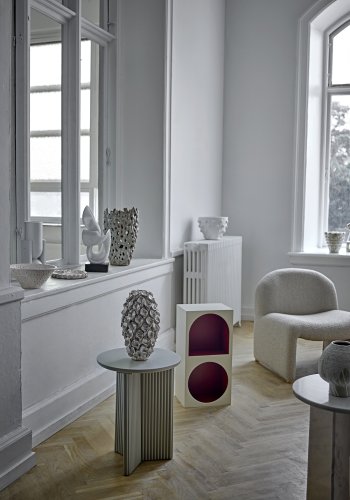 BLOOMINGVILLE Edith Beistelltisch, Wei, Kiefer (T40xH50 cm)