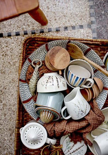 BLOOMINGVILLE Heikki skl, brun, steinty, D32xH9 cm