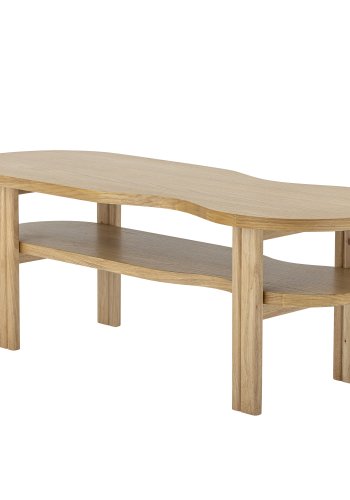 BLOOMINGVILLE Valria salongbord, m. 1 hylle, kologisk - naturlig eikefiner (120x43)