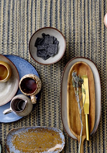 BLOOMINGVILLE Sandrine Teller, Blau, Steingut, D28,5 cm