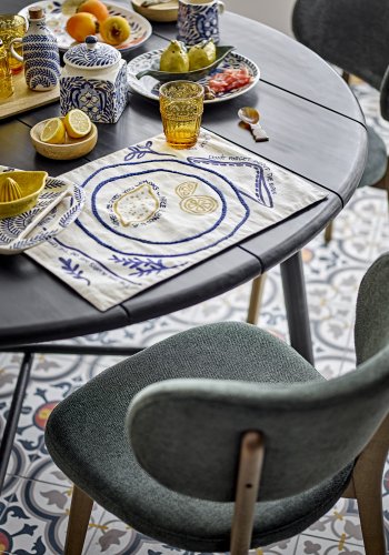 CREATIVE COLLECTION Karlie Glas mit Deckel, Blau, Steingut