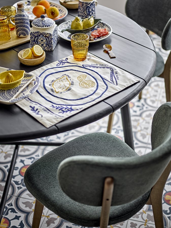 CREATIVE COLLECTION Karlie Glas mit Deckel, Blau, Steingut