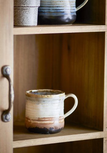 BLOOMINGVILLE Deana Tasse, Braun, Steingut (D8,5xH9 cm, 4er-Set)