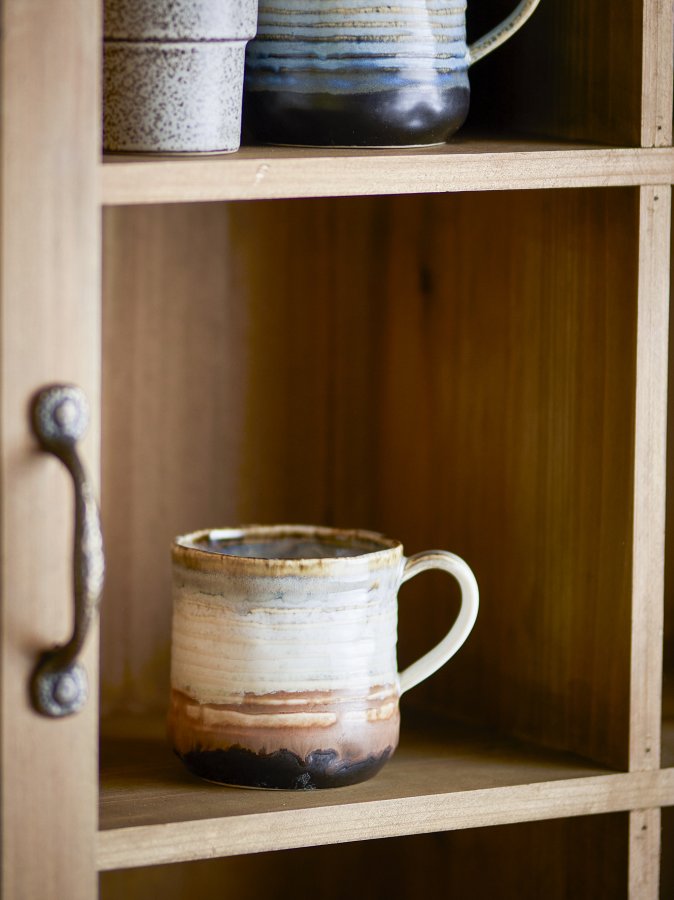 BLOOMINGVILLE Deana Tasse, Braun, Steingut (D8,5xH9 cm, 4er-Set)