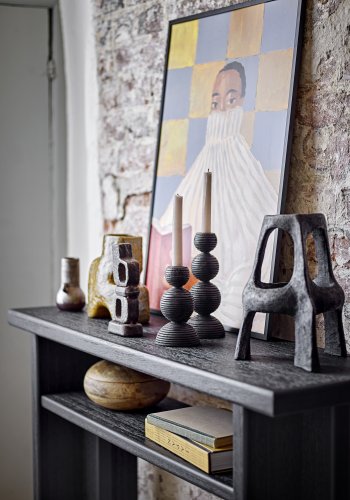 BLOOMINGVILLE Kipp lysestage - sort fyrretr (st af 2)