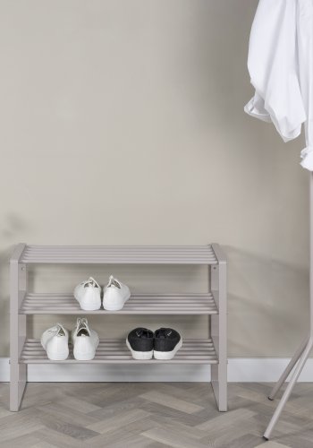 SPINDER DESIGN Rex skohylle, m. 3 hyller - silkeaktig taupe stl (70x29)