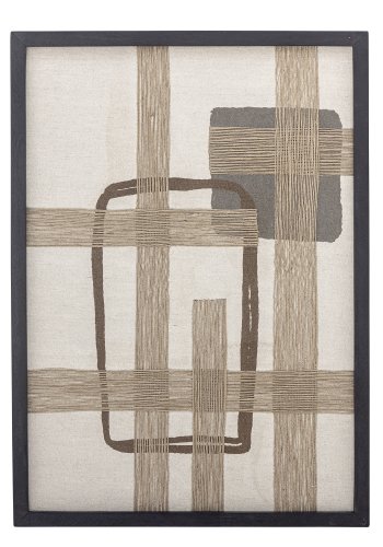 BLOOMINGVILLE Bee veggdekorasjon, rektangulr - brun bomull (70x50)