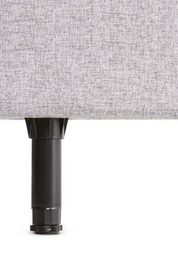 Plain sengegavl, hjdejusterbar - antracitgr polyester stof (L:140)