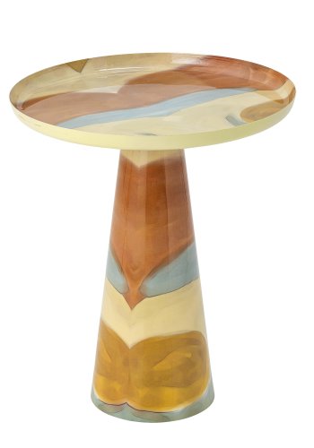 BLOOMINGVILLE Brooke sidebord, rundt - gult og flerfarget metall (45,5)