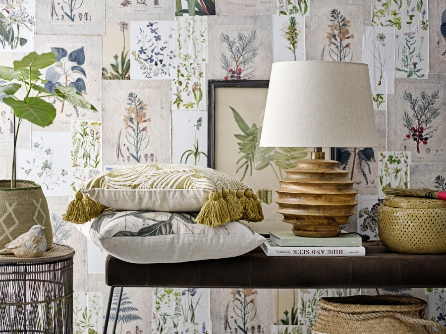 CREATIVE COLLECTION Svale Tischleuchte, Natur, Mango, T38,5 x H54 cm