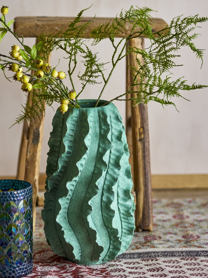 CREATIVE COLLECTION Natika Dekorative Vase, Grn, Terrakotta