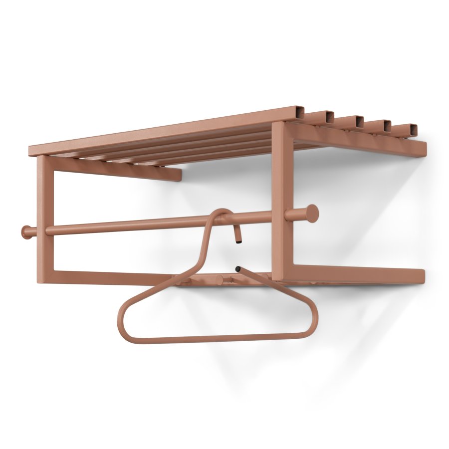 SPINDER DESIGN Marco Color Edition hattehylde, m. 5 knager og 1 bjlestang - clay terra stl