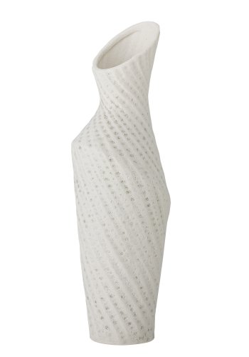 CREATIVE COLLECTION Fikla Vase, Wei, Steingut