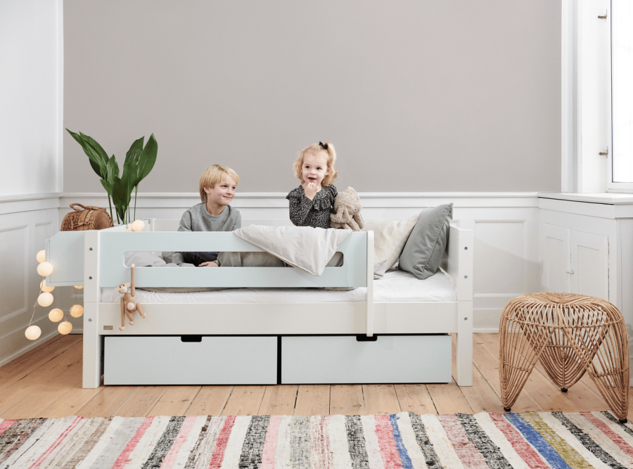 Manis-H Mimer Enkels�ng med designs�nggrind och l�dor - 200 cm - 90x200