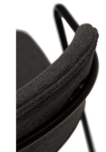 DAN-FORM Zed spisebordsstol, m. armln - sort stof og sort metal