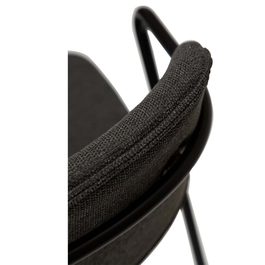 DAN-FORM Zed spisebordsstol, m. armln - sort stof og sort metal