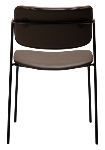 DAN-FORM ZED spisebordsstol - Major brunt imiteret lder og sort metal