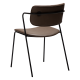 DAN-FORM ZED spisebordsstol - Major brunt imiteret lder og sort metal