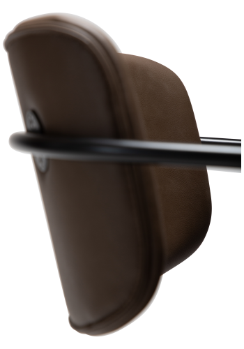 DAN-FORM ZED spisebordsstol - Major brunt imiteret lder og sort metal