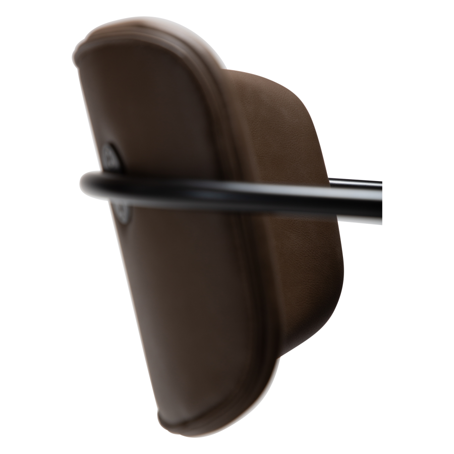 DAN-FORM ZED spisebordsstol - Major brunt imiteret lder og sort metal