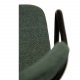 DAN-FORM Zed spisebordsstol, m. armln - grn stof og sort metal