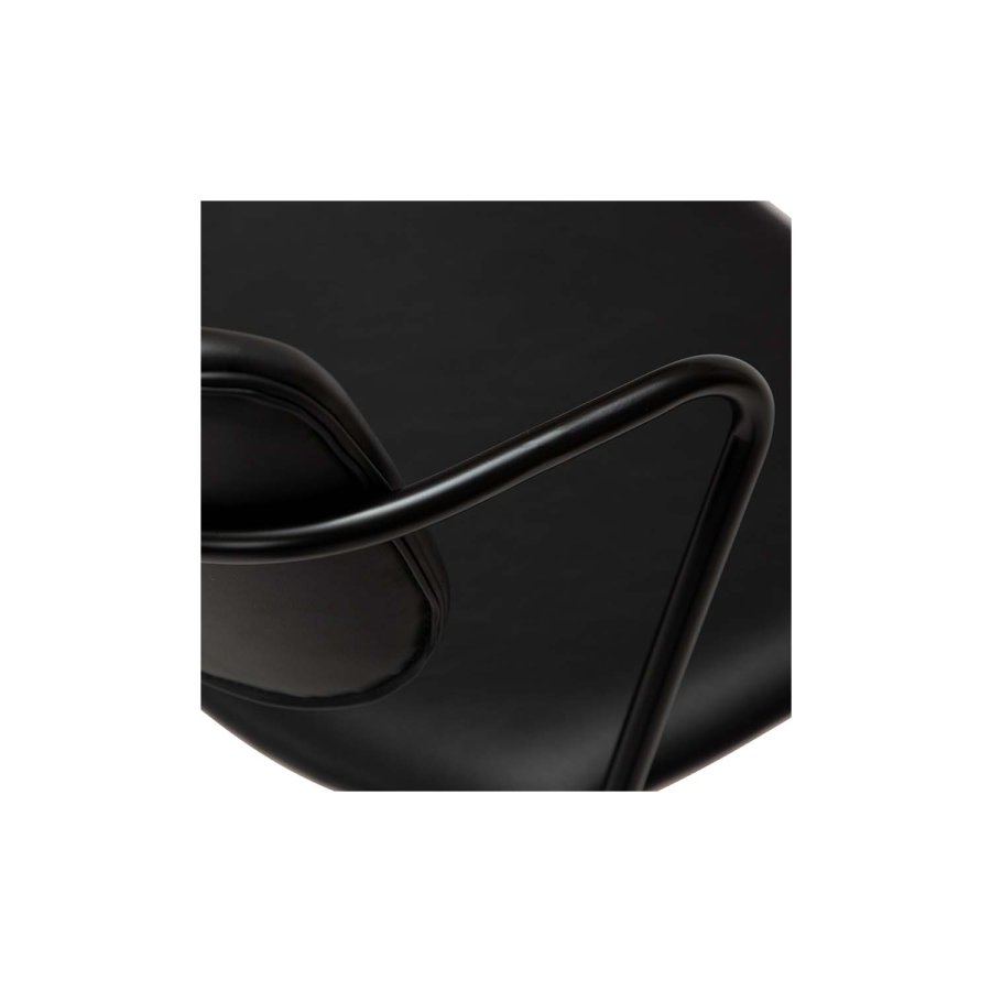 DAN-FORM Zed spisebordsstol, m. armln - sort kunstlder og sort metal