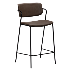 DAN-FORM ZED Bordspall Major brunt konstlder med svarta metallben