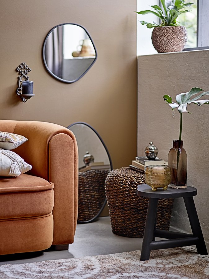 CREATIVE COLLECTION Faun Spiegel, Schwarz, Eisen, L70xH40xB2 cm