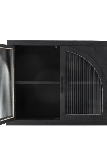 BLOOMINGVILLE Lario skap, svart, furu