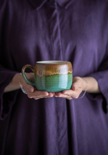 BLOOMINGVILLE Sheen Becher, Grn, Steingut (D10,5xH8 cm, 4er-Set)