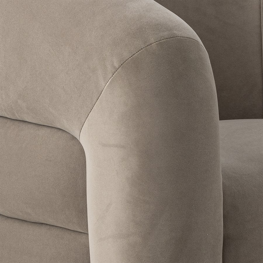 BLOOMINGVILLE Joel loungestol, m. armln - gr polyester (L78xH76xB78)