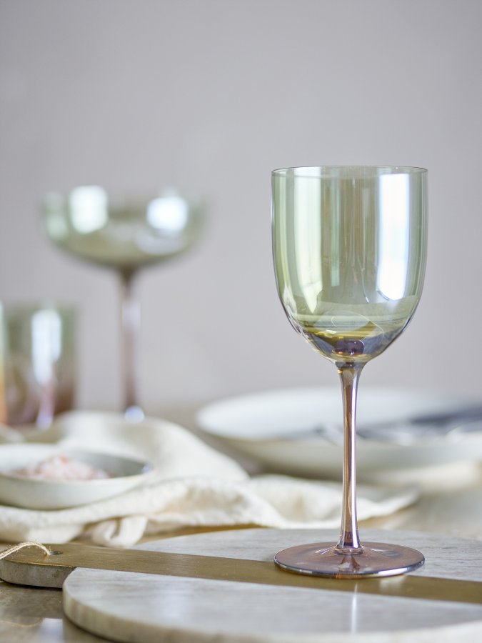 BLOOMINGVILLE Aston Weinglas, Bronze, Glas (D8xH21,5 cm, 4er-Set)